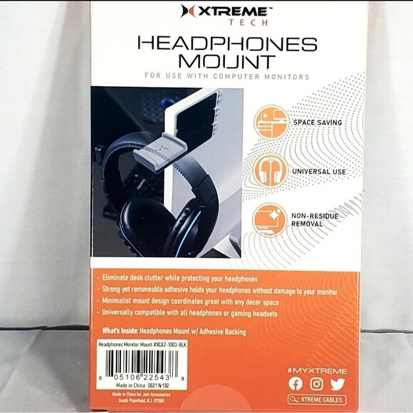 Xtreme Tech Headphones Mount For Game CONSOLES/PCs/TVs New In Box -SEALED - Picture 2 of 7